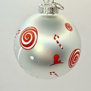St. Jude Hospital Silver Glass Ball Christmas Ornament 3.5”